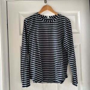 Lululemon navy & white striped top size 12